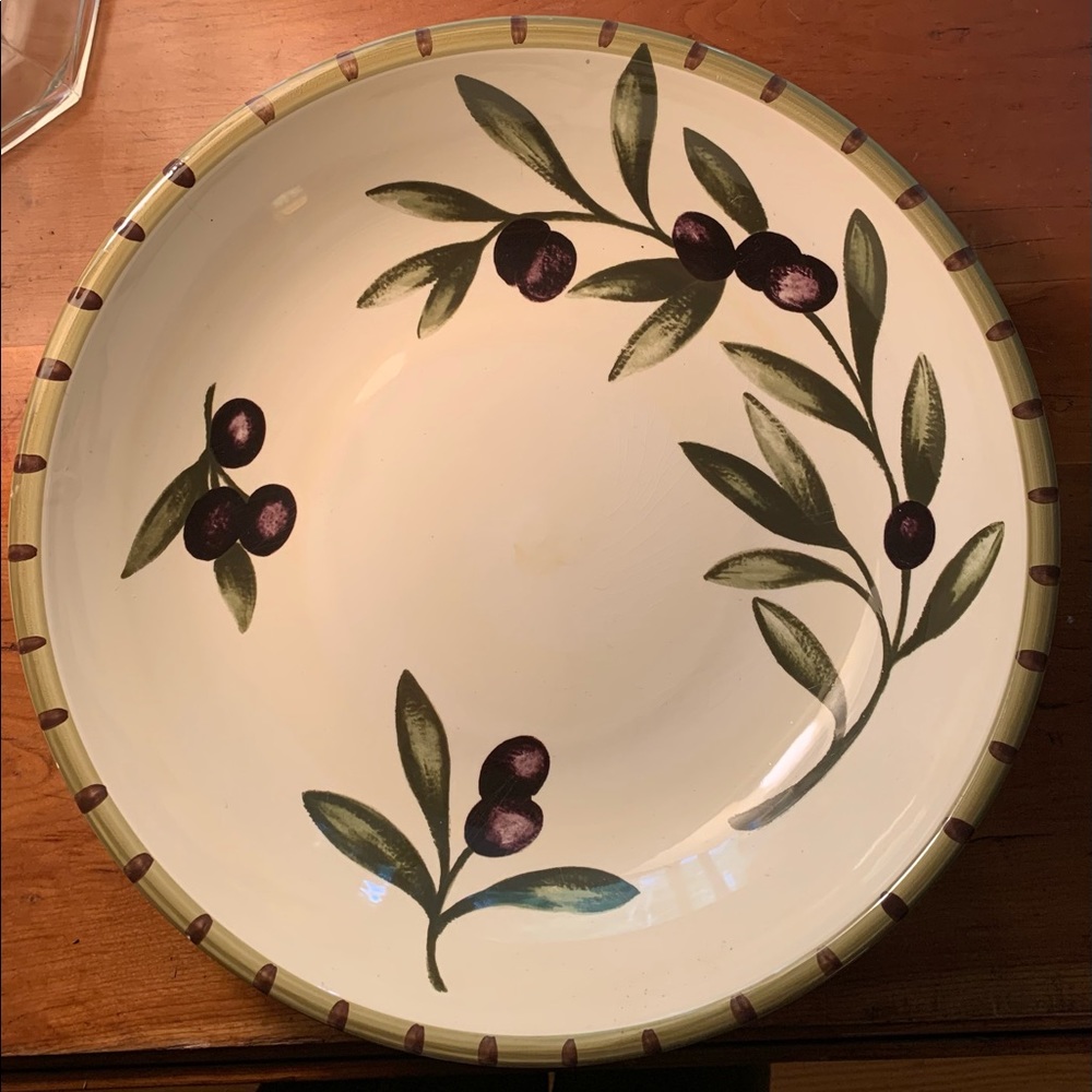 Williams Sonoma pasta serving bowl.